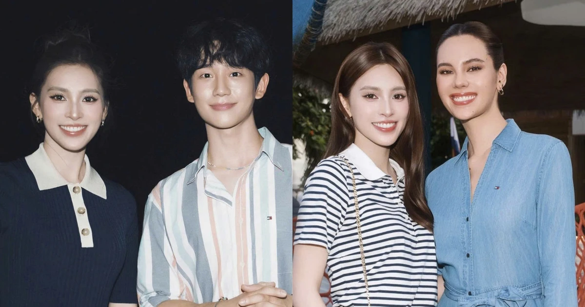'Hoa hậu Việt Nam' Tiểu Vy khoe nhan sắc cuốn hút bên 'ngôi sao' Hàn Quốc Jung Hae In và 'Miss Universe' Catriona Gray