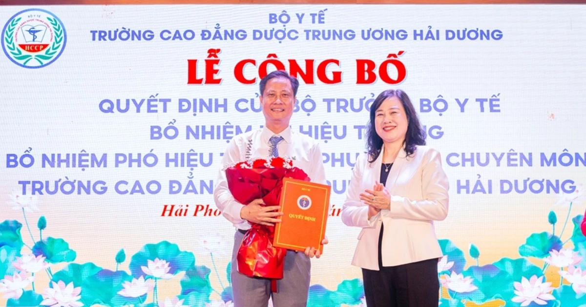 Tái bổ nhiệm Hiệu trưởng và bổ nhiệm các Phó Hiệu trưởng Trường Cao đẳng Dược Trung ương Hải Dương