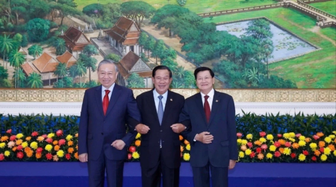 Gần 40 hoạt động của Tổng Bí thư Tô Lâm và các lãnh đạo trong 48 giờ thăm Lào và Campuchia