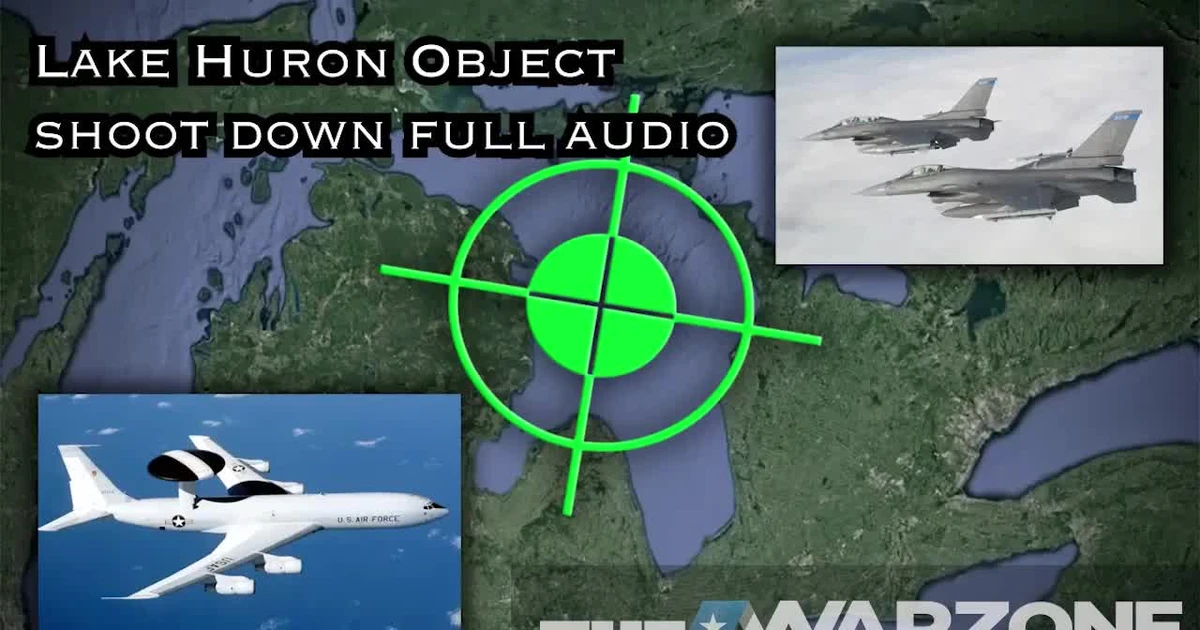 Sau nghi án do thám Trung Quốc, Mỹ công bố vật thể bí ẩn bị tiêm kích F-16 bắn hạ trên hồ Huron