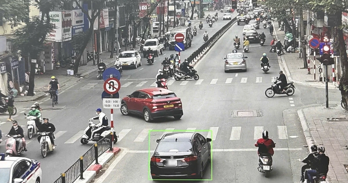 Hà Nội: Một ngày camera AI phát hiện hơn 100 trường hợp vi phạm giao thông