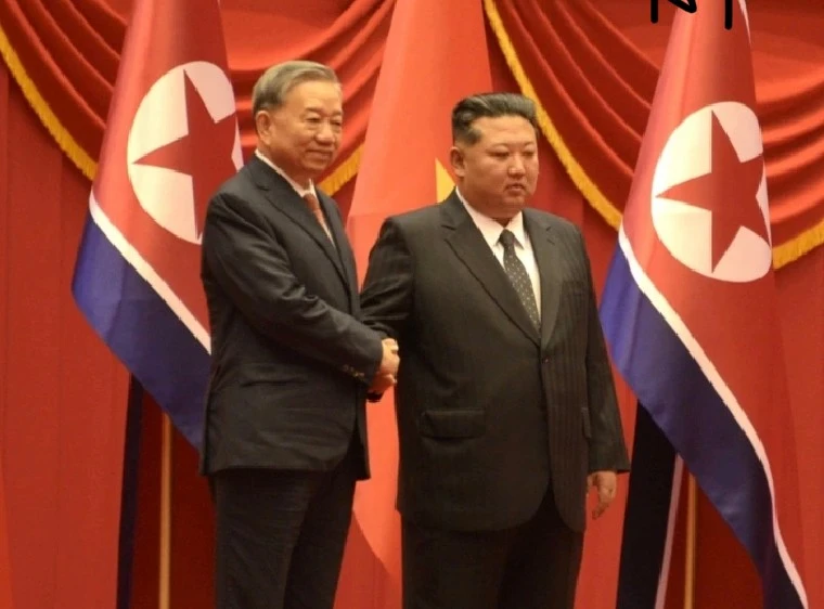 Lễ đón Tổng Bí thư Tô Lâm thăm cấp Nhà nước Cộng hòa Dân chủ Nhân dân Triều Tiên