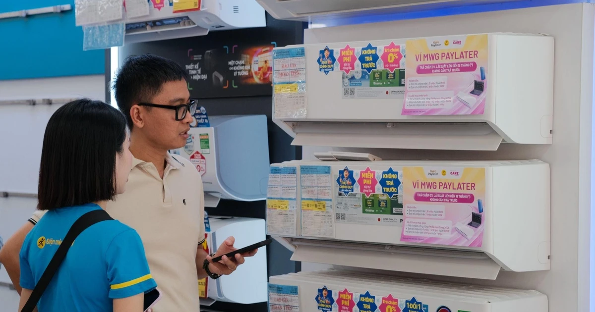 Giải nhiệt trước, trả tiền sau khi mua máy lạnh với ví trả sau MWG Paylater