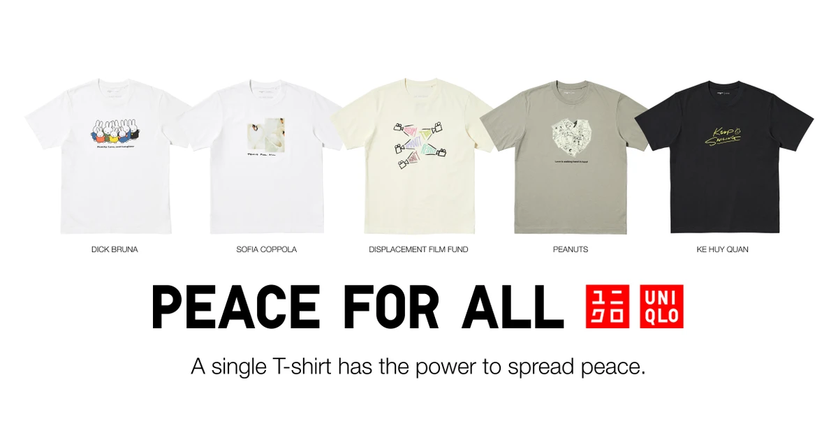UNIQLO hợp tác với các đạo diễn, diễn viên đoạt giải Oscar ra mắt thiết kế áo thun PEACE FOR ALL mới