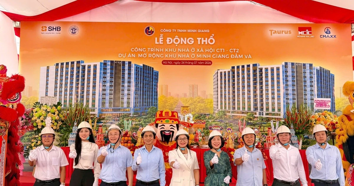 Lễ động thổ dự án nhà ở xã hội Mê Linh New City quy mô gần 800 căn hộ