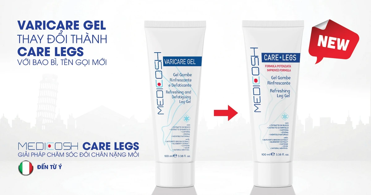 Medicosh đổi tên Varicare GEL thành Care Legs, hướng đến chăm sóc toàn diện đôi chân nặng mỏi