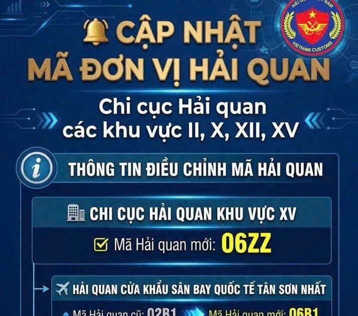 Hải quan Tân Sơn Nhất và Chuyển phát nhanh đổi mã quản lý