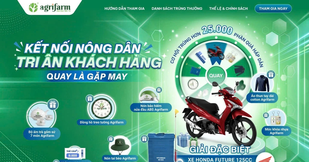 Agrifarm 'Kết nối nông dân, tri ân khách hàng': Quay là gặp may, rinh ngay Honda Future