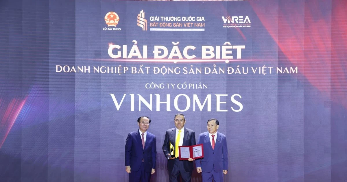 Vinhomes nhận 'siêu giải thưởng' – dẫn đầu thị trường bất động sản Việt Nam