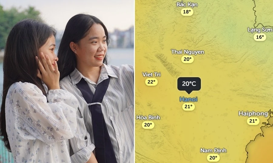 Có không khí lạnh tăng cường, Hà Nội sắp giảm 10 độ C chỉ trong 12 tiếng