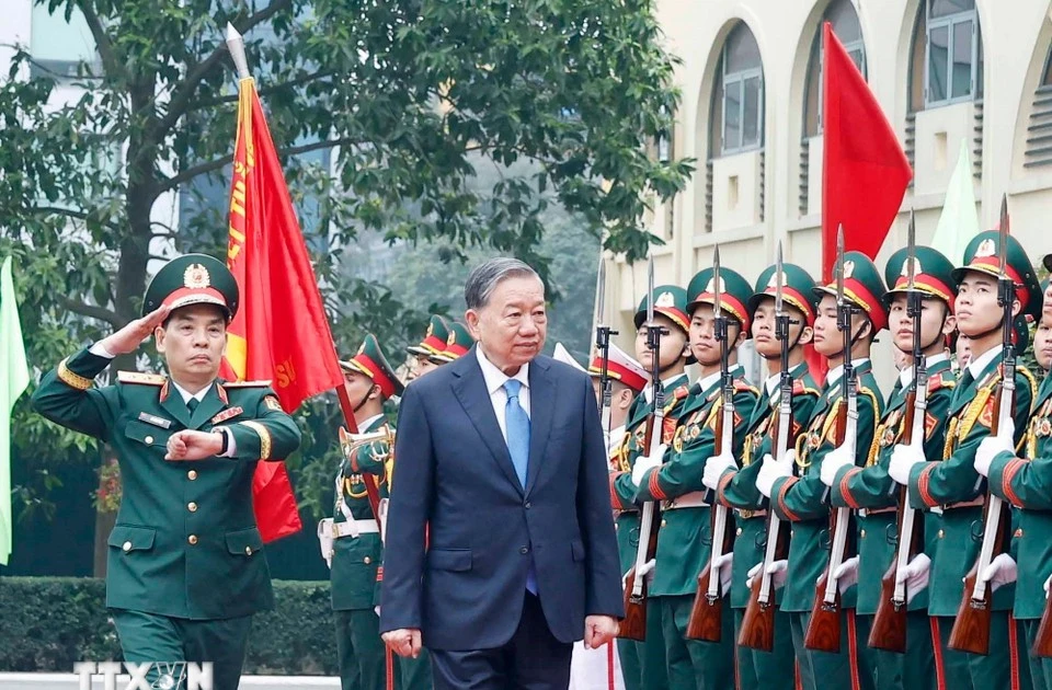 Tổng Bí thư Tô Lâm thăm, làm việc với Học viện Kỹ thuật quân sự