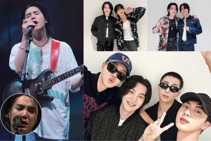 BTS tụ hội ở encore concert của SUGA, nam rapper khóc nức nở tại đêm ...
