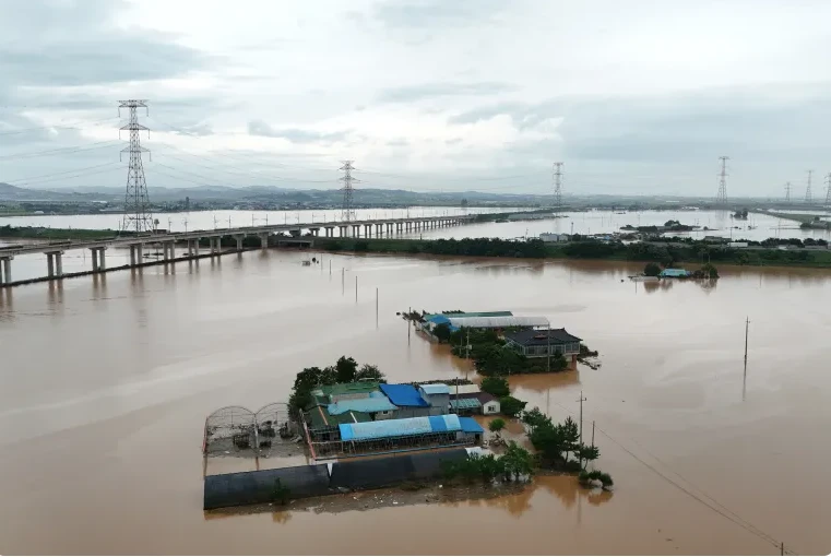 Mưa lũ cuồn cuộn ở Hàn Quốc, 17 người thiệt mạng và 11 người mất tích