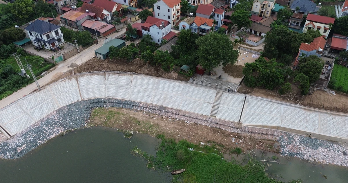 Hà Nội: Hoàn thành công trình xử lý sạt lở khẩn cấp bờ tả sông Hồng