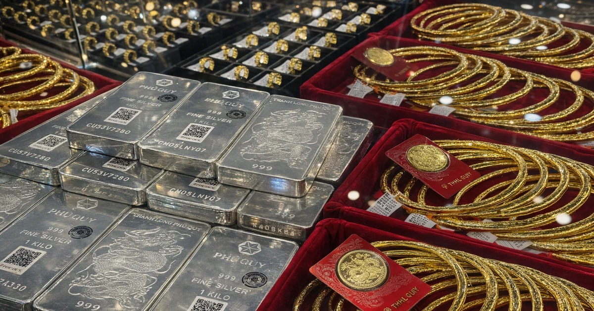 Giá vàng bạc tăng giảm trái chiều
