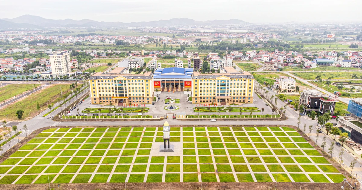 Bay trên Trung tâm hành chính mới của tỉnh Bắc Ninh