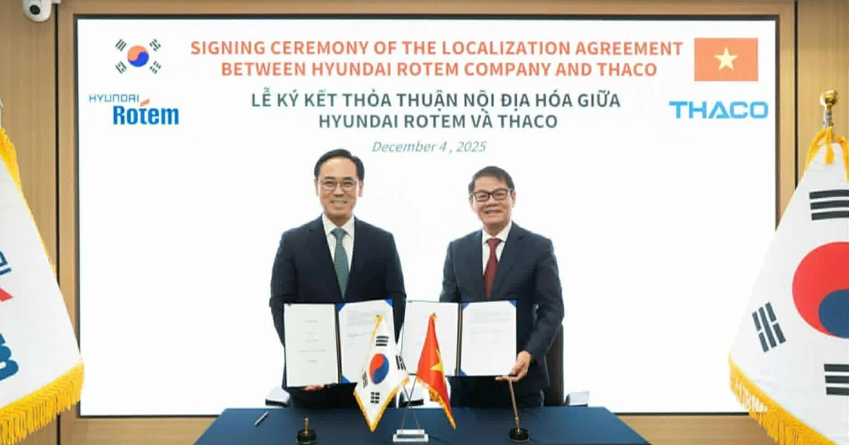 THACO ký thỏa thuận nội địa hóa với Hyundai Rotem phát triển công nghiệp đường sắt tại Việt Nam