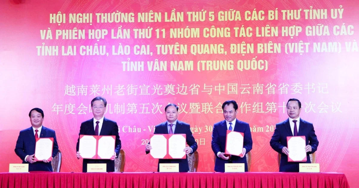 Lai Châu, Lào Cai, Tuyên Quang, Điện Biên ký kết hợp tác đa lĩnh vực với tỉnh Vân Nam, Trung Quốc