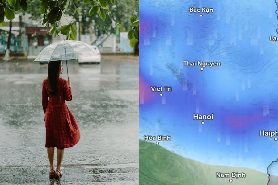 Dự báo Hà Nội sẽ mưa to, giảm nhiệt mạnh trong ngày 17/4