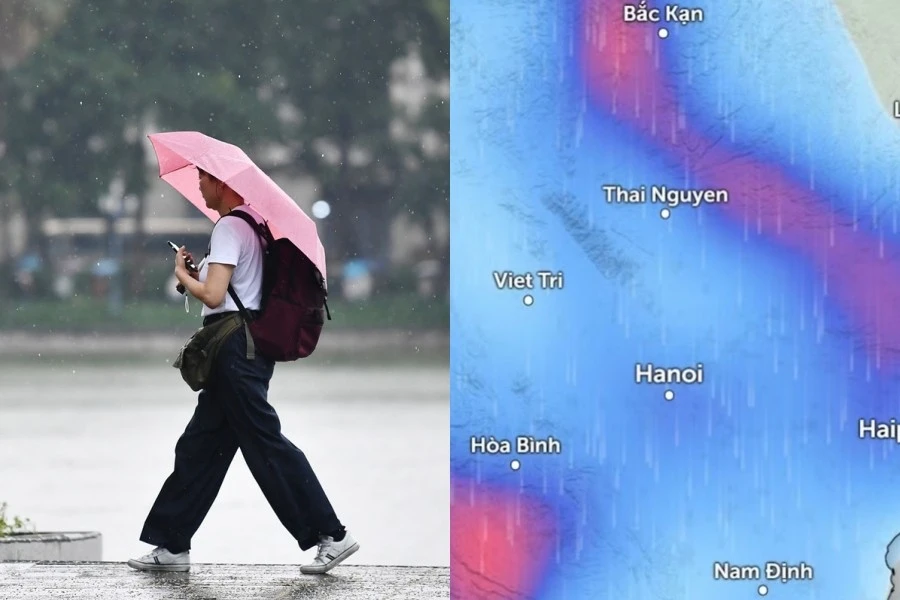 Dự báo Hà Nội có thể đón mưa dông từ sáng 3/5 khi không khí lạnh về