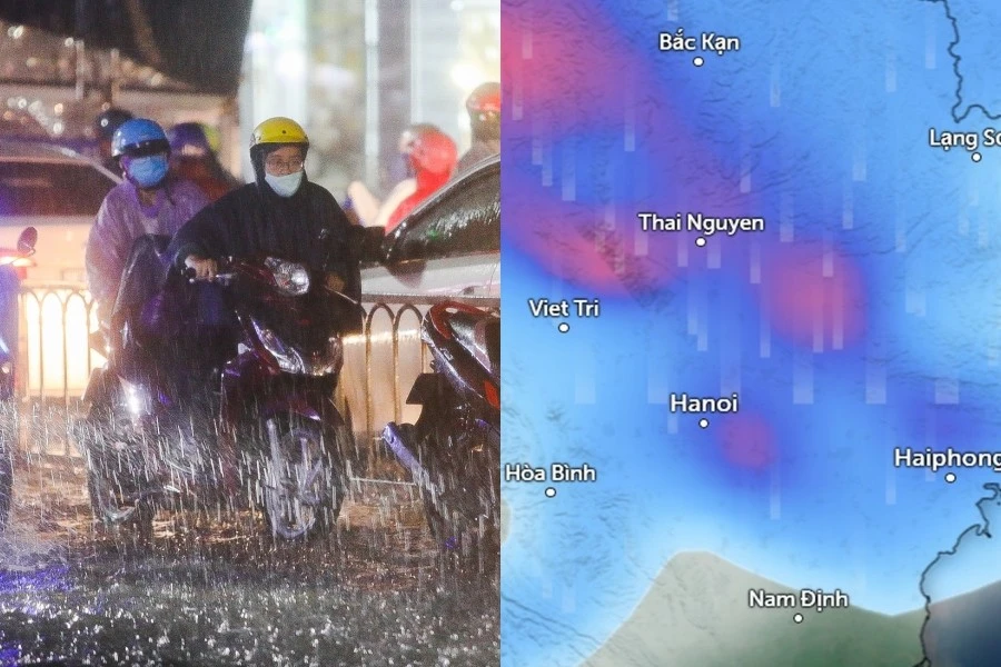 Dự báo Hà Nội sẽ có mưa to kèm dông từ đêm nay đến rạng sáng mai