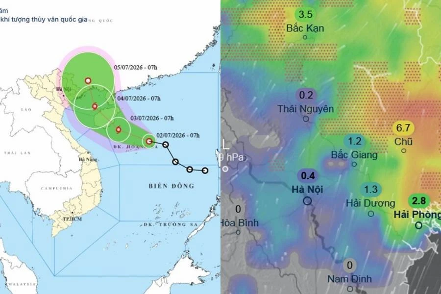 Áp thấp nhiệt đới trên Biển Đông có thể mạnh lên thành bão trong sáng 3/7