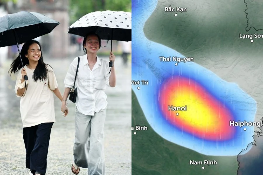 Hà Nội có khả năng mưa dông trong tối 31/3 khi không khí lạnh về