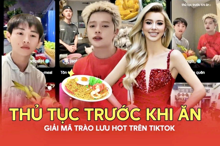 Trang Pháp, CONGB, RHYDER nhiệt tình đu trend "Thủ tục trước khi ăn"