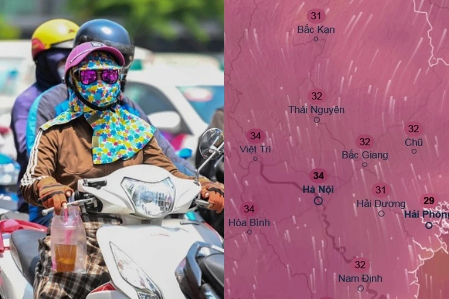 Dự báo cuối tuần này thủ đô Hà Nội nóng tới 34 độ C