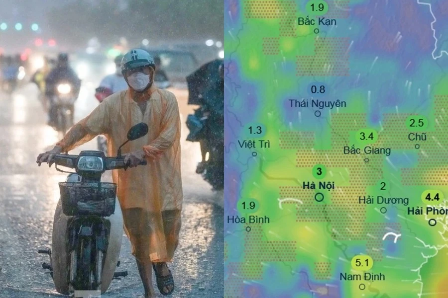 Dự báo Hà Nội có mưa từ Chủ Nhật tuần này, nhiệt độ giảm rõ rệt