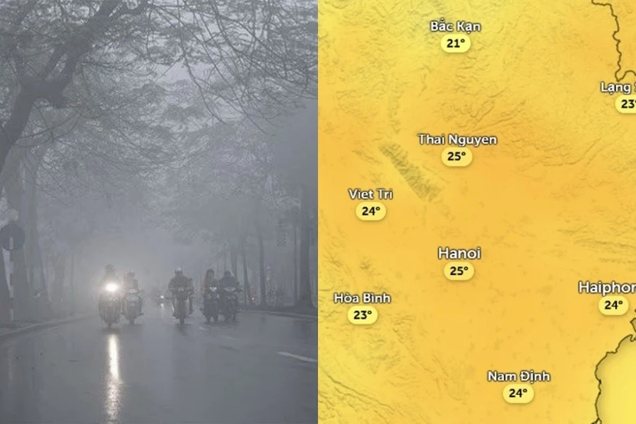 Dự báo thời tiết Hà Nội mưa trong ngày 15/3, nồm ẩm gây oi bí