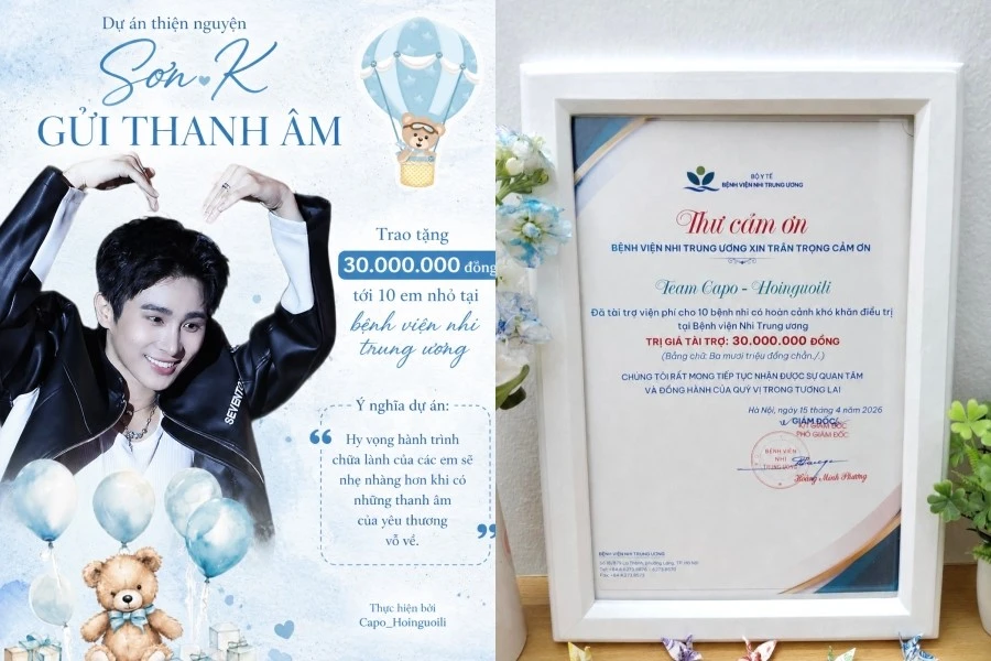 Fan Sơn.K hỗ trợ viện phí cho các em nhỏ, khi yêu thương không chỉ hướng về thần tượng