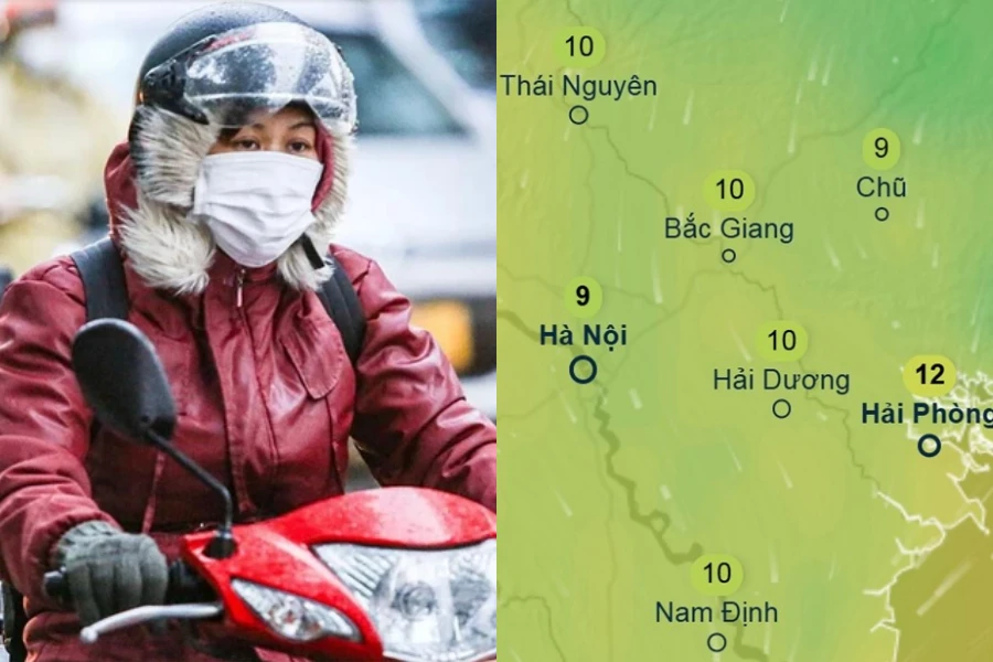 Đợt không khí lạnh tăng cường ngày 6/1 có thể khiến Hà Nội rét 11 độ C