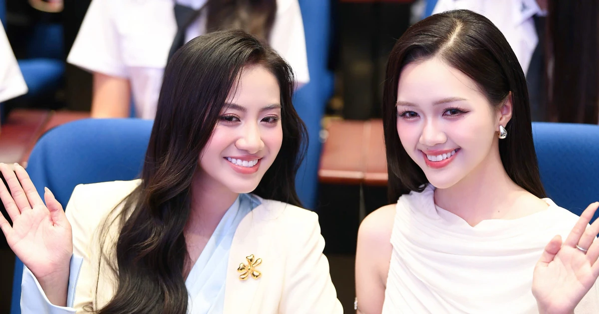 Hà Trúc Linh, đại sứ nghệ thuật Mỹ Vân rạng rỡ tại ngày hội tuyển sinh Hoa hậu Việt Nam