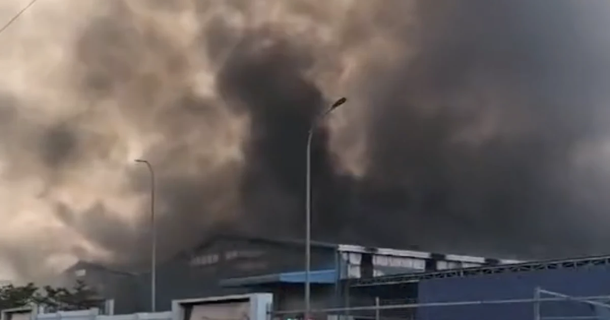 Cháy lớn tại khu công nghiệp Giang Điền, Đồng Nai