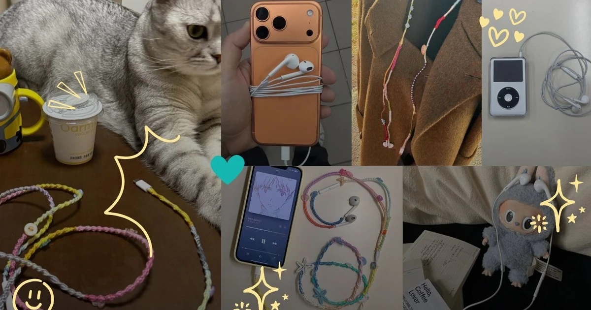 Tai nghe có dây "gây sốt" trở lại, Gen Z bắt trend thành phụ kiện siêu xinh