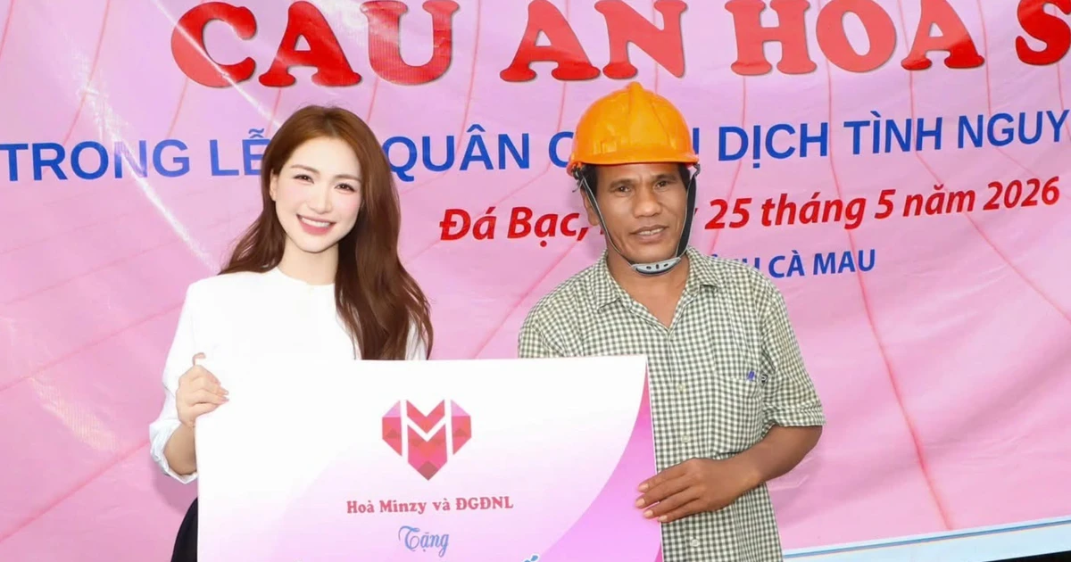 Ca sĩ Hòa Minzy xây cầu dân sinh tặng bà con Cà Mau