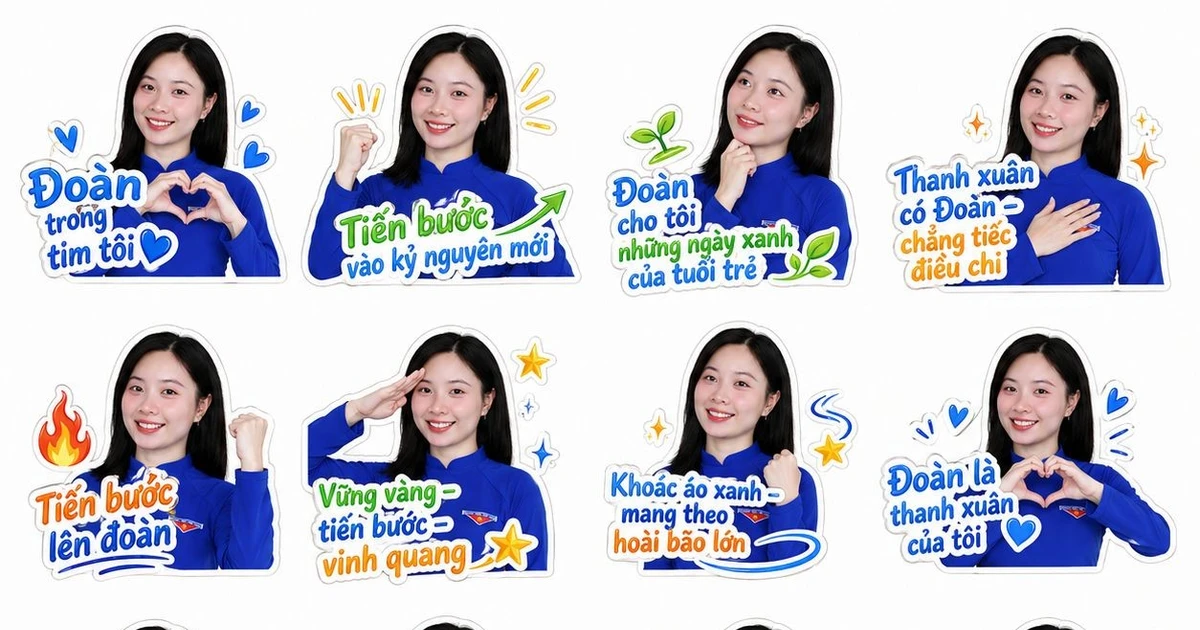 Trào lưu tạo bộ sticker thanh thiếu nhi yêu nước