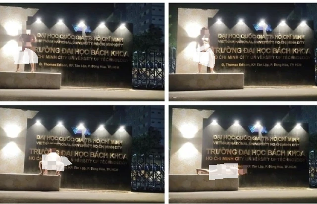 Xử phạt 7,5 triệu đồng người đàn ông khỏa thân chụp ảnh trước cổng trường đại học