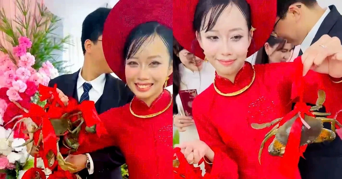 Độc lạ Cà Mau: Cô dâu mang cua trả duyên cho dàn bê tráp ngày cưới