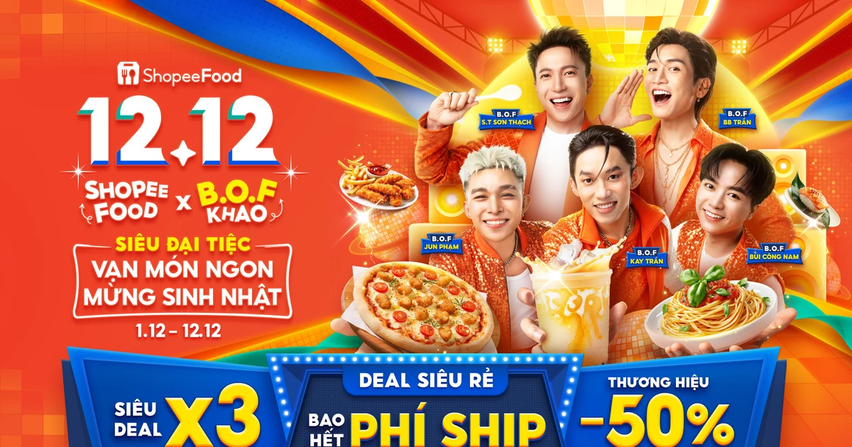 Lời mời dự sinh nhật 12.12: bạn chỉ việc ăn ngon, còn deal ‘sang xịn mịn’ đã có ShopeeFood lo
