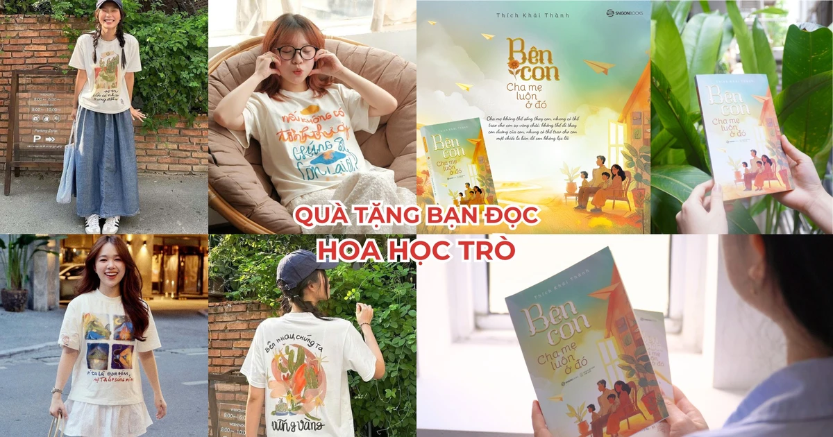 Quà tặng bạn đọc: Nhận áo thun có thông điệp tích cực, sách hay tặng ba mẹ