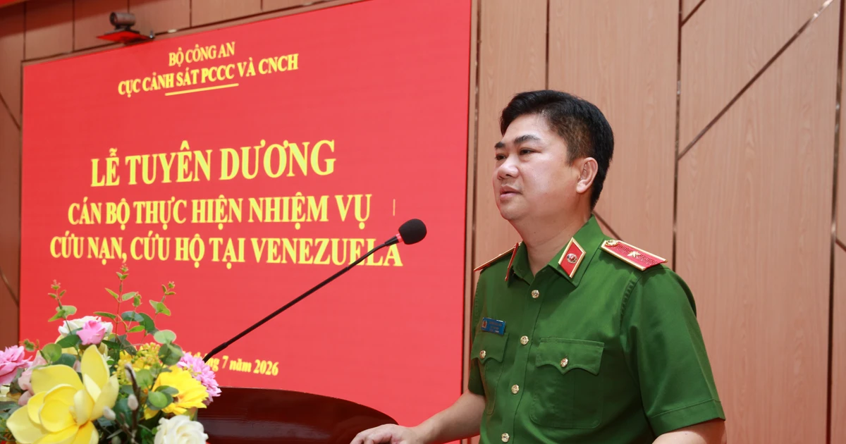 Cục Cảnh sát PCCC&CNCH biểu dương cán bộ, chiến sĩ làm nhiệm vụ cứu nạn, cứu hộ tại Venezuela