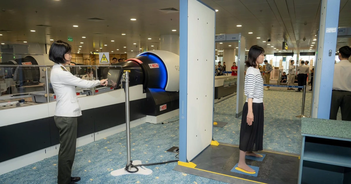 Hệ thống soi chiếu thông minh, kiểm tra an ninh chỉ vài giây ở sân bay Nội Bài