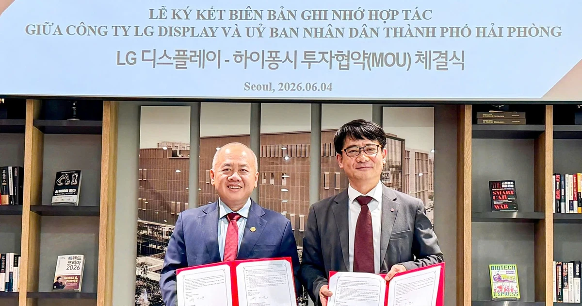 Hải Phòng ký kết biên bản ghi nhớ hợp tác chiến lược với Tập đoàn LG