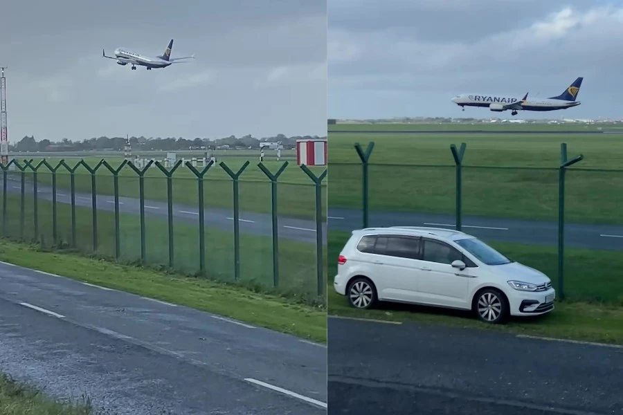 Máy bay hạ cánh bất thành giữa gió bão giật 145 km/h