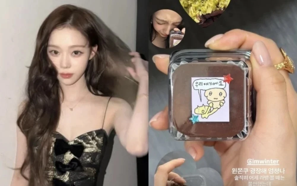 Winter của aespa tự làm bánh quy 'hot hit' Dubai Chewy Cookies, Karina phản ứng bất ngờ