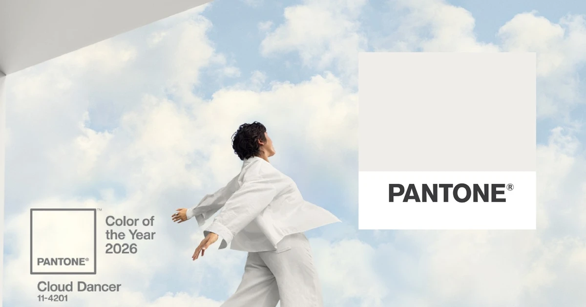 Màu của năm 2026 gọi tên Cloud Dancer - tìm kiếm bình yên giữa nhịp sống hối hả