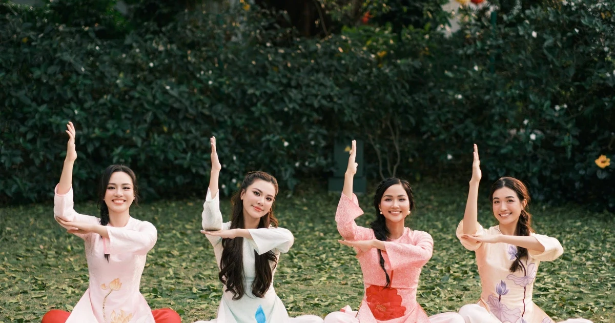 H'Hen Niê, Kim Duyên, Thủy Tiên, Lệ Hằng chào Tết với bộ ảnh áo dài vui nhộn