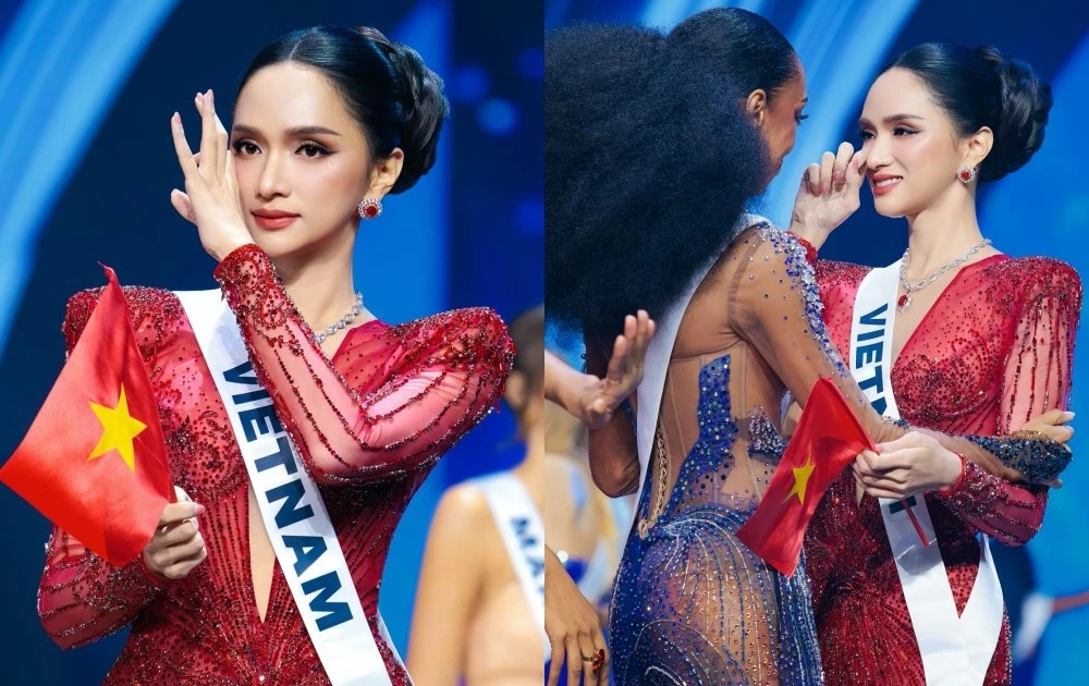 Khoảnh khắc xúc động của Hương Giang trên sân khấu Chung kết Miss Universe 2025
